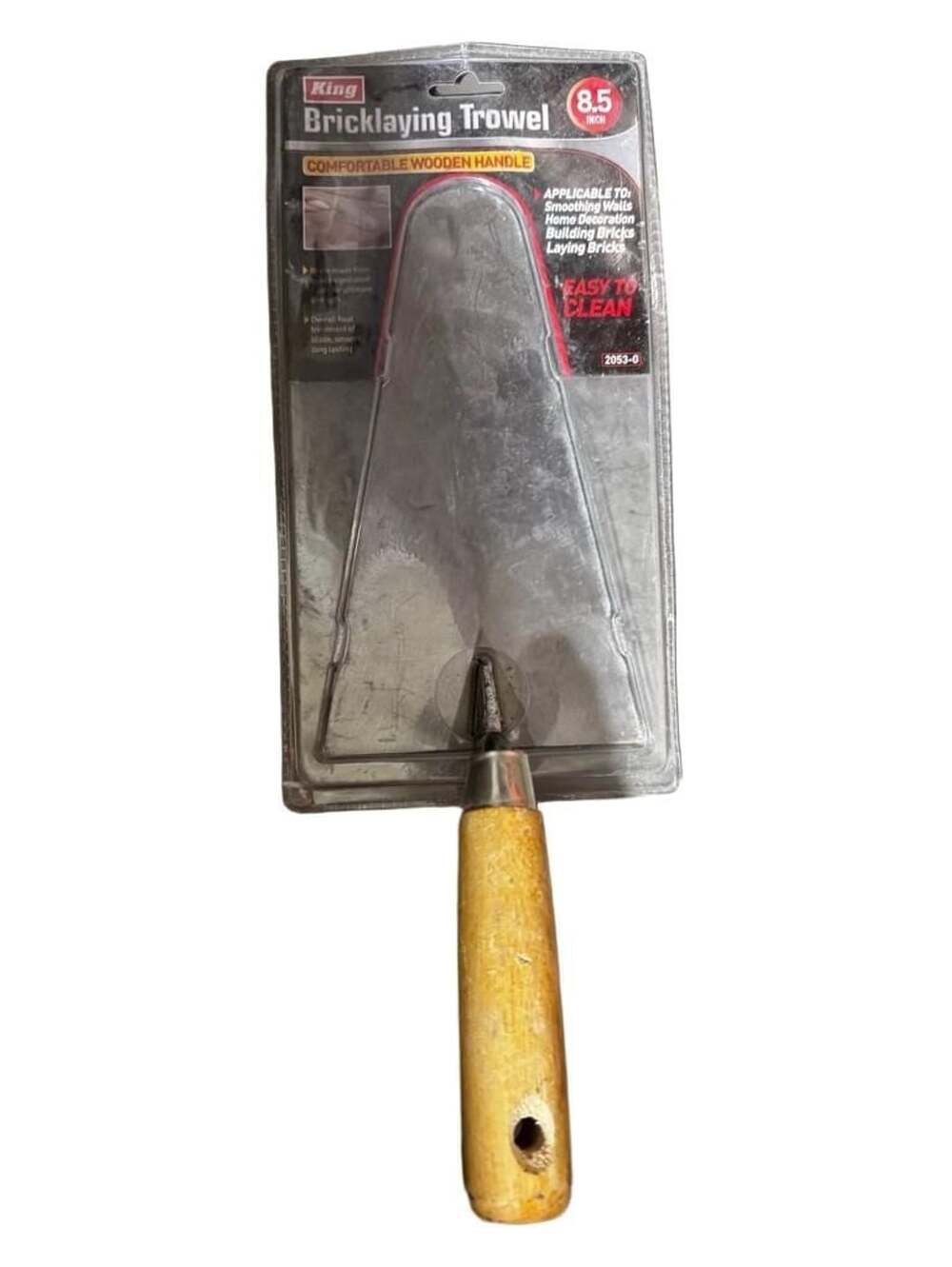 King Bricklaying Trowel 8.5 Inch Comfortable Wooden Handle